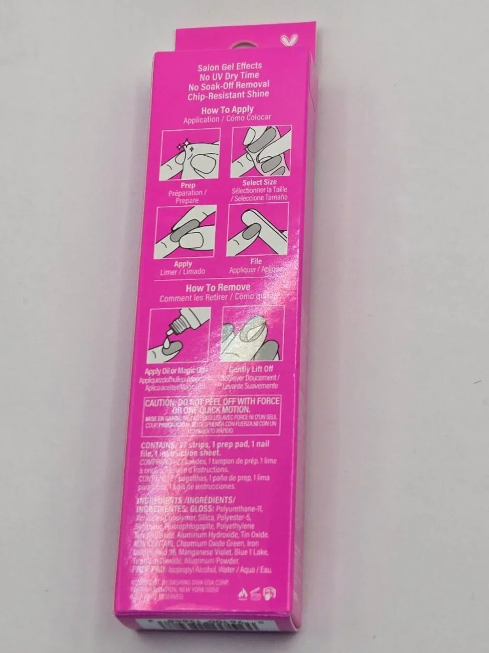 Dashing Diva Gloss Ultra Shine Gel Nail Strips Magenta Madness GSC168 27ct